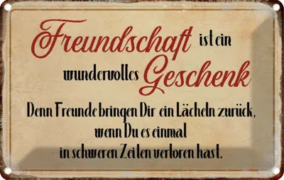 Produktbild von vianmo Blechschild 20x30 cm Freundschaft ist ein Familie Freunde