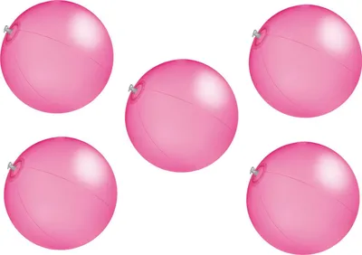 Produktbild von 5x Strandball / Wasserball / Farbe: pink