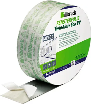Produktbild von illbruck ME504 Fensterfolie TwinAktv Eco VV EW90 selbstklebend 10 m x 90 mm