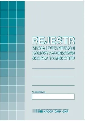 Zdjęcie produktu dla Rejestr mycia i dezynfekcji H91-3 A5, 16 kartek