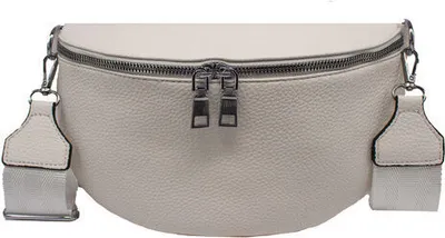 Produktbild von UMHÄNGETASCHE CROSSBODY BAG DAMEN SCHULTERTASCHE BAUCHTASCHE WEIß KIRA