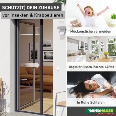 Produktbild von Fliegengitter Rollotür aus Alu – 160x225 cm, anthrazit