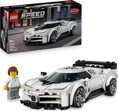 Image de LEGO Speed Champions Bugatti Centodieci Hypercar 77240, Voiture de Course, Jouet Enfant 9 Ans, 291 Pièces, Minifigurine Pilote
