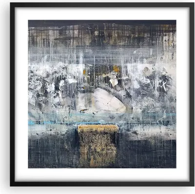 Produktbild von Gerahmtes Poster - Schwarzer Rahmen - Abstraktion modern - 50x50 cm - Wand Bild - Wanddeko - Wandbilder - Kunstposter - Wandposter - Bilderrahmen - Bilder - Kunstdruck - Wandbild - P2BAC50x50-3474