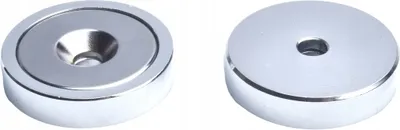 Produktbild von Neodym Magnete Magnetspannplatte 32x7 mit Bohrung für Konus Satz 2 Stück, Extrem stark, Magnettafeln, Kühlschränke, Whiteboards, DIY