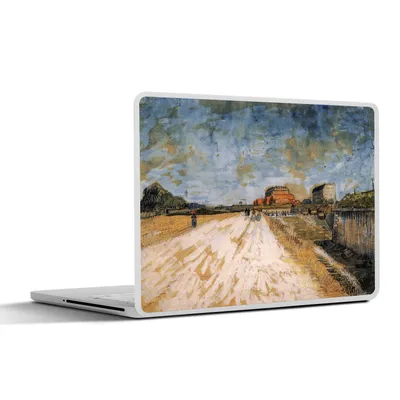 Produktbild von MuchoWow® Laptop Aufkleber Sticker Cover Straße entlang der Stadtmauern von Paris - Vincent van Gogh 30x22 cm - Laptop-Sticker