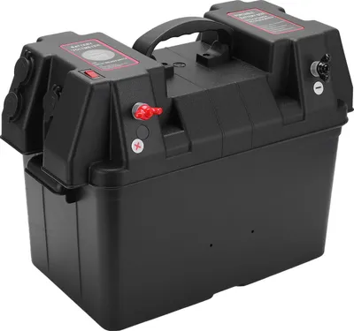 Obrázek produktu pro Záložní bateriový box pro motor, Power Center, přenosné námořní příslušenství s voltmetrem pro automobily, obytné vozy, jachty, lodě, 12 V