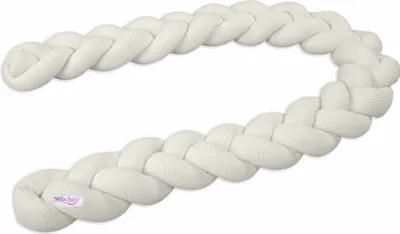 Produktbild von babybay Nestchenschlange Waffelpiqué geflochten 200 cm passend für Kinderbetten, ivory
