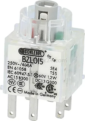 Immagine prodotto di Georg Schlegel Interruttore a pulsante luminoso, 1Ö + 1S Interruttore BZ, illuminabile Spina piatta 2,8 mm x 0,8 mm - 1 pezzo