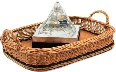 Obrázok produktu pre Prútený podnos Gwin 50 cm