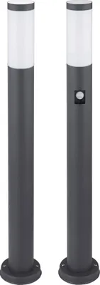 Produktbild von 2er Set Stehleuchte, Edelstahl, anthrazit, H 80 cm