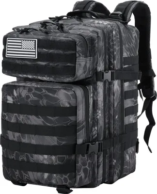 Produktbild von Wasserfeste und faltbare Militär-Rucksack 45L für Survival, Trekking, Camping und abenteuerliche Reisen