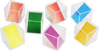 Image de Cubes colorés transparents - 5 cm - 18dlg