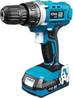 Imagen del producto de Kit de destornillador-taladro con 71 accesorios, 20V, incluye batería y cargador, marca Koma Tools