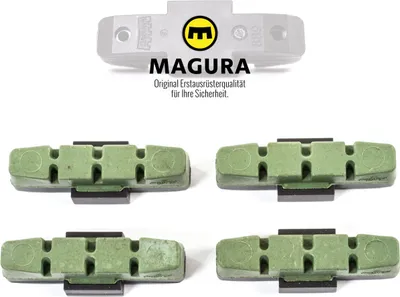 Produktbild von 4 Stück original MAGURA  Brems Beläge hydraulische Felgenbremsen HS11 33 grün Brake Pads