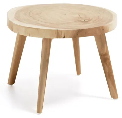 Produktbild von 2er Set Beistelltisch Wellcres Ø 65 cm Massivholz