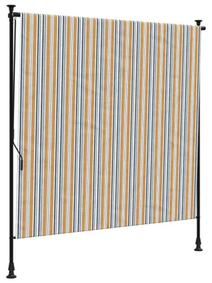 Obrázok produktu pre vidaXL Vonkajšia roleta žlto-biela 150x270 cm látka a oceľ