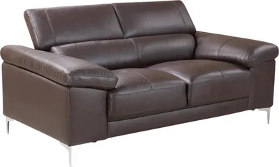 Produktbild von SOLANGE Sofa - 2-Sitzer, Leder - braun