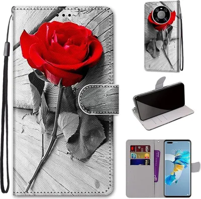 Produktbild von König Design Hülle kompatibel mit Huawei Mate 40 Pro Kunstleder Handyhülle - Handy Case Rosa