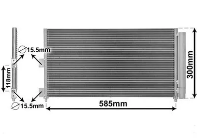 Produktbild von VAN WEZEL 17005289 Kondensator Klimaanlage Klimakondensator für FIAT PUNTO (188) +Trockner