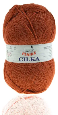 100g Strickgarn CILKA by VLNIKA Klassikgarn Strickwolle mit Schimmereffekt, braun