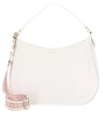 Produktbild von Ted Baker Leder Schultertasche Umhängetasche Lyshia Webbing Leather Hobo Bag Ivory creme