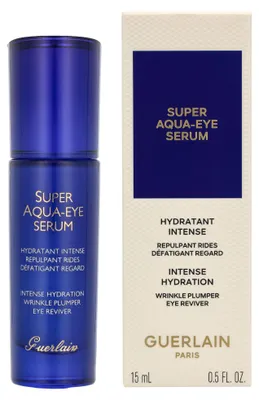 Produktbild von Guerlain Super Aqua-Serum, Augenserum, 15 ml, Frauen, Anti-Falten, Feuchtigkeitsspendend, Aufpolsterung, Klärend, Auffrischend, Glättend, Weichmachend, Universal, Aqua (water), caprylic/capric/succinic triglyceride, glycerin, cetearyl isononanoate, pentylene...