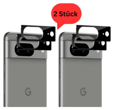 Produktbild von CLM-Tech 2X Kameraschutz kompatibel mit Google Pixel 8 Kameraglas Panzerfolie Panzerglas Crystal Clear Kameraschutzfolie 9H Glas Schutz Glas Linse Schutzglas Folie kristallklar 2X Stück