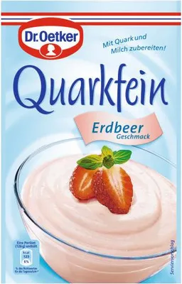 Immagine prodotto di Dr Oetker Quarkfein gusto fragola, confezione da 7 (7 x 56 g)