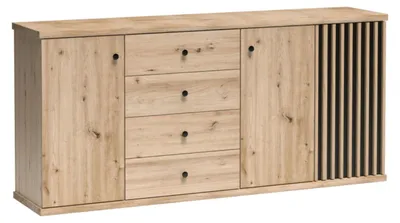 Produktbild von Kommode NASKUP - Eiche - Lamellen - Schubladen - 183 x 86 x 41 cm