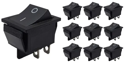 Produktbild von ProRide Wippschalter KCD4-202 2-polig 250 V/16 A 30 x 22 mm - 10 Stück
