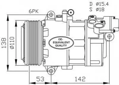 Produktbild von NRF Kompressor, Klimaanlage  32184