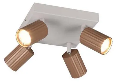 Obrázek produktu pro Stropní svítidlo, kov, káva, hnědá, 4 světla, GU10, W20cm