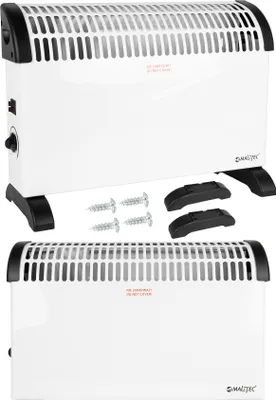 Produktbild von Konvektor Heizung Elektrischer Heizkörper MalTec 3 Heizstufen 750/1250/2000W Thermostat Überhitzungsschutz Weiss