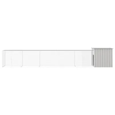 Produktbild von vidaXL Hühnerkäfig Grau 600x91x100 cm Verzinkter Stahl