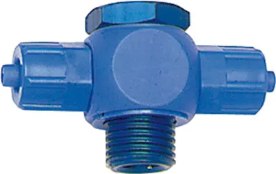 Produktbild von Riegler T-Verschraubung, Hohlschraube drehbar, G 1/8, Schlauch 6/4, POM