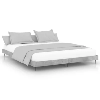 Produktbild von vidaXL Bettgestell Betongrau 160x200 cm Holzwerkstoff