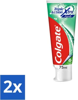 Obrázek produktu pro Zubní pasta Colgate Triple Action Extra Fresh 75 ml - hodnotné balení - 2 kusy