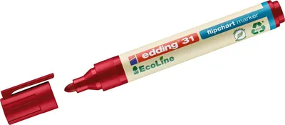 Produktbild von Edding - Filzstift 31 EcoLine für Flipchart rund 1,5-3mm rot | 10 Stück