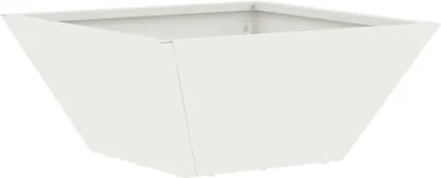 Produktbild von vidaXL Garten-Pflanzgefäß Weiß 35 x 35 x 15 cm Kaltgewalzter Stahl