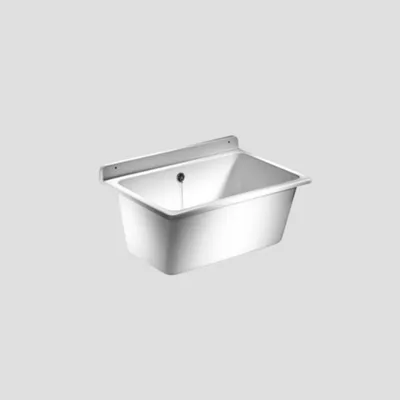 Produktbild von SANIT Waschbecken mit Öberlauf, Waschtrog für Waschküche, Kunststoff, 35 l, weiß