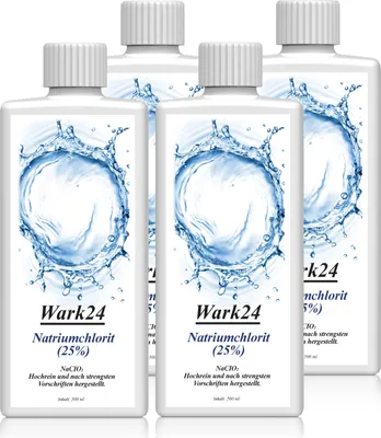 Produktbild von Wark24 Natriumchlorit (25%) 500ml zur Herstellung von Chlordioxid (4er Pack)