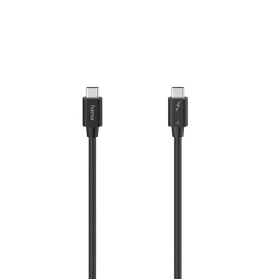Obrázek produktu pro Hama USB-C, Muži, Muži, 0,8 m, 40 Gbit/s, Černá, 7680 x 4320 px