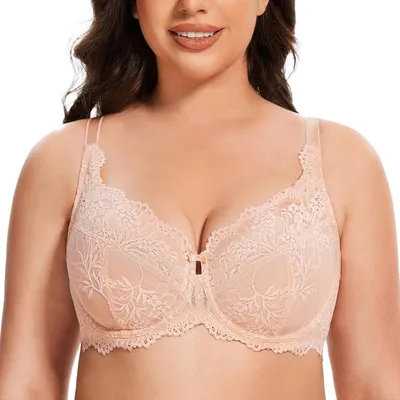 Productafbeelding van Minimizer-bh voor plus size met volledige cups, kant, beugel en verstelbare bandjes