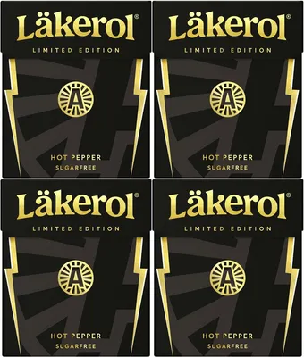 Produktbild von Läkerol Hot Pepper 100g 4er Pack á 25g