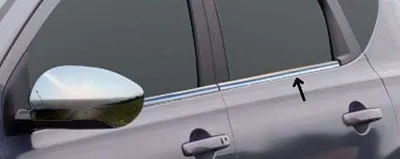 Zdjęcie produktu dla Chromowane listwy okienne ze stali nierdzewnej do NISSAN QASHQAI +2 J10 | 2008-2013 | 4pcs SET