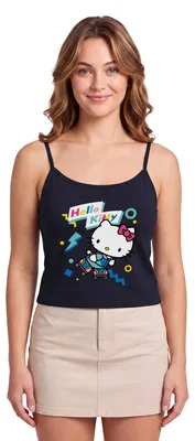 Produktbild von Spreadshirt Hello Kitty 90er Stil Mit Rollschuhen Bio Spaghetti Top Damen, XL, Navy