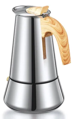 Produktbild von Yabano Espressokocher 6 Tassen, Induktion Mokkakanne aus Edelstahl 350ml
