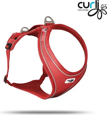 Produktbild von curli Belka Comfort Geschirr rot M