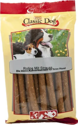 Produktbild von BTG Classic Dog Classic Snack Rollos mit Strauß, Snacks, Hund, Adult, Strauß